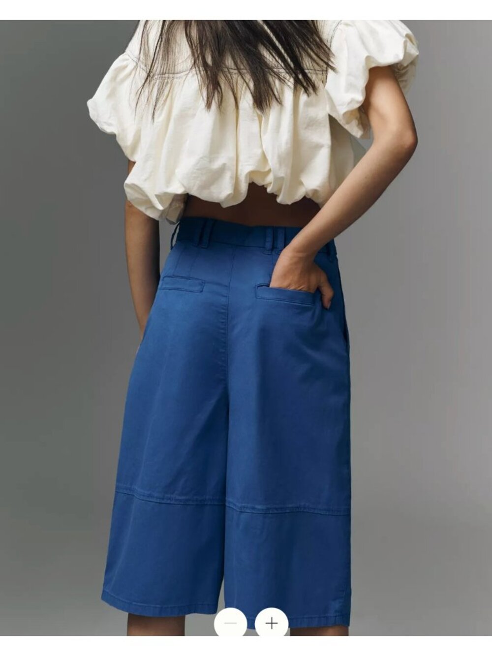 Pilcro Wide-Leg Crop Balloon Cropped Culotte Trousers Anthropologie 31 - Picture 2 of 2